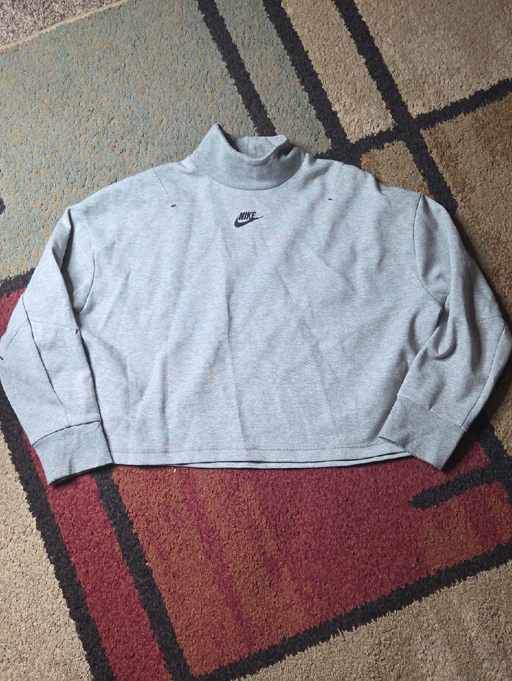 Nike Cropped Turtle Neck Hoodie Womens Medium